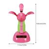 Solar Powered Flamingo Shape Doll Car Ornament Cartoon Dancing Animated Doll Automobile Dashboard Decoration Car Accessories
