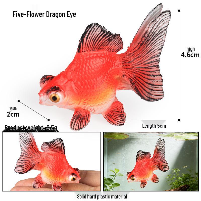 Solid Cross Water Drop Fish Simulation Toy Model - Bobo Sea Creature Ornament