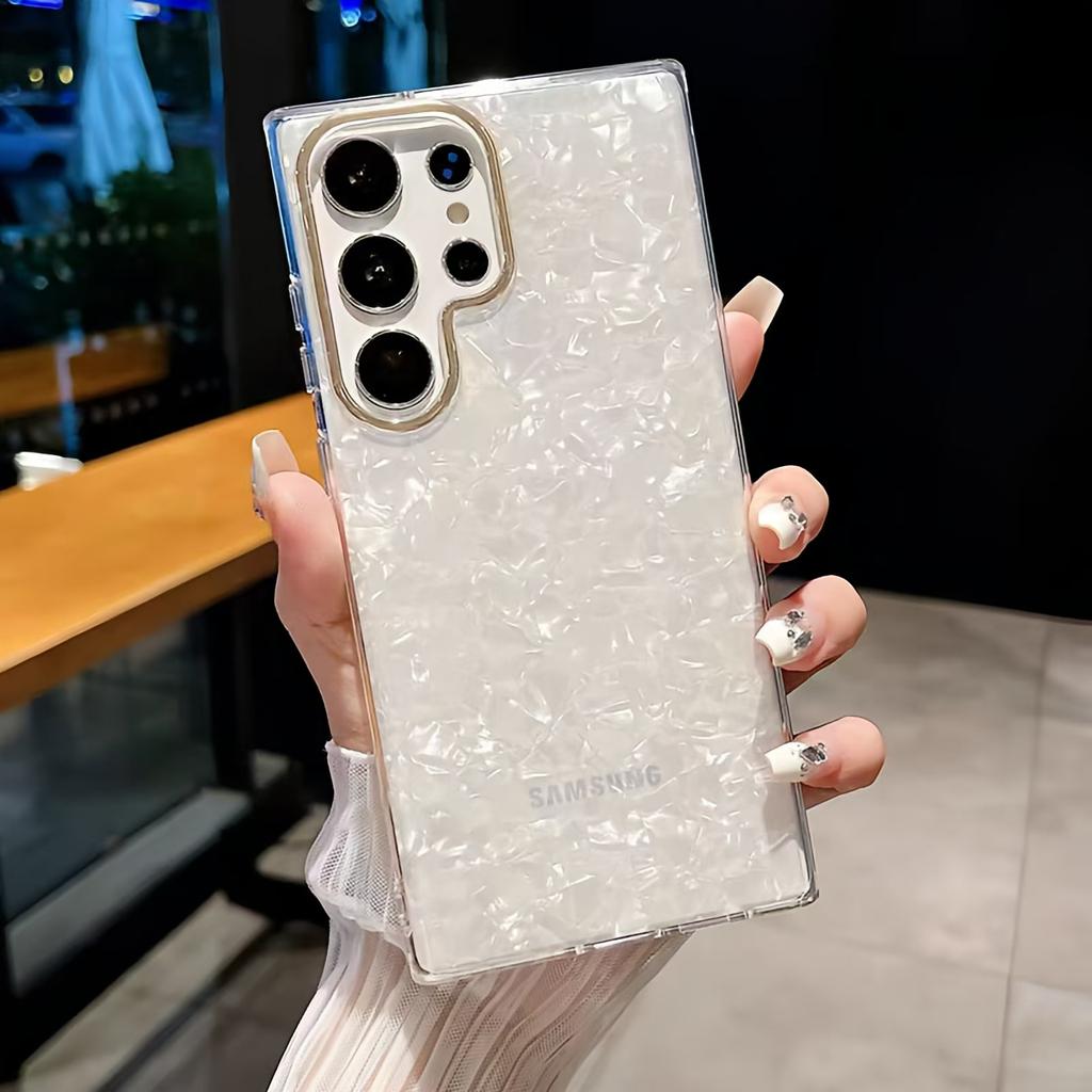 Glitzer Traum Muschel Muster Hülle Für Samsung S2 S22 S24 S23 FE Ultra Plus A16 A06 A A3 A2 A1 A4 A34 A24 A14 A3 A2 Abdeckung