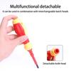 3 Function Insulated Screwdriver Hex Socket Design Double Color Rubber Coated Handle Stable Anti Fatigue Grip