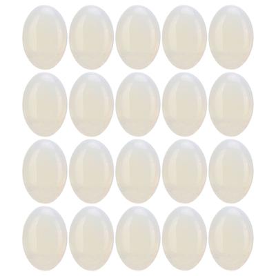 20 pezzi Pietra Cabochon Opalino a Fondo Piatto Superficie Liscia Belle Pietre Ovali per Creazione di Gioielli