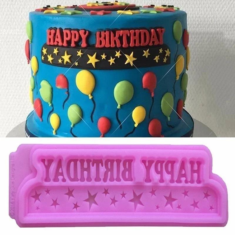 Backform Werkzeuge Zubehör Zubehör Happy Birthday Formen Handgefertigt Kreativ Kuchen Fondant Keks Schokolade Ausstecher