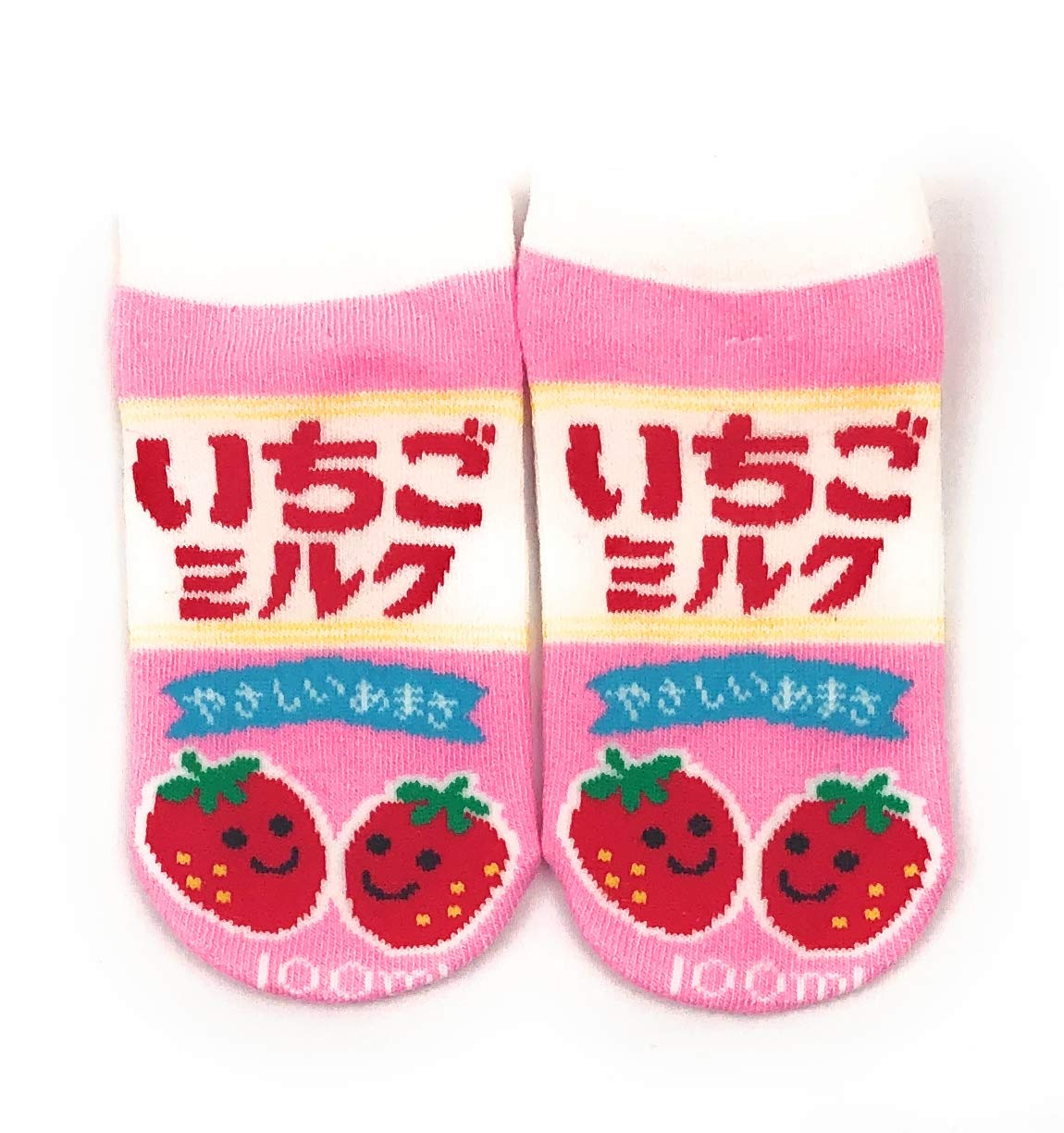 

Funny Socks Kids Socks Sneaker Length [Strawberry Milk] (N402) 13-18cm розовый