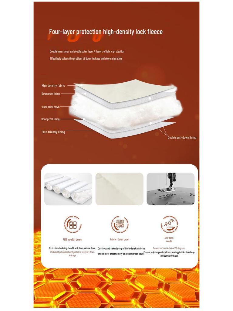 Langsha Women's Black Gold Down Winter Pants