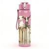 1PC Farm Goat Sheep Wooden Fence Scene Print 750ml Color Plastic Sports Water Bottle Leakproof Flip Straw Lid Suitable for Sports Office Home Use