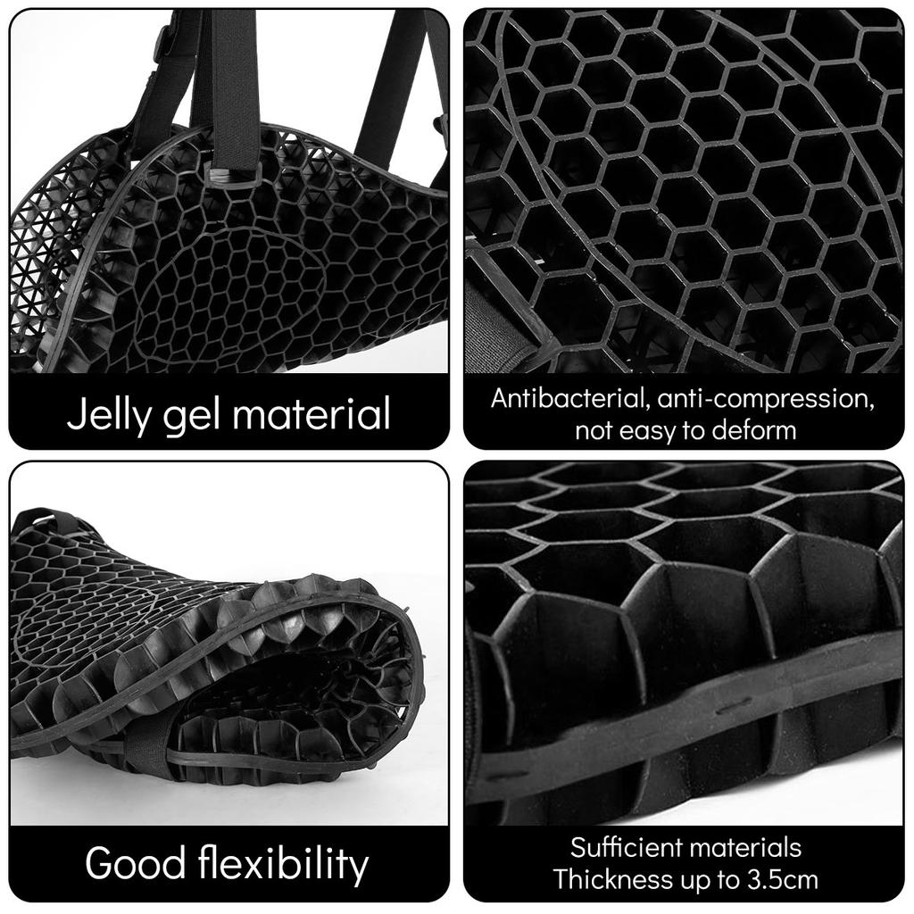 Motorrad-Sitzkissen Gel Stoßdämpfung 3D Wabennetz Motorrad-Sitzpolster Schnelltrocknend Schutz-Fahrt-Sattel Sitzbezug