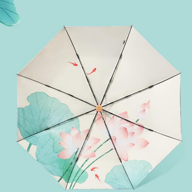Paradise Three-Fold Double-Layer Sun & Rain Umbrella