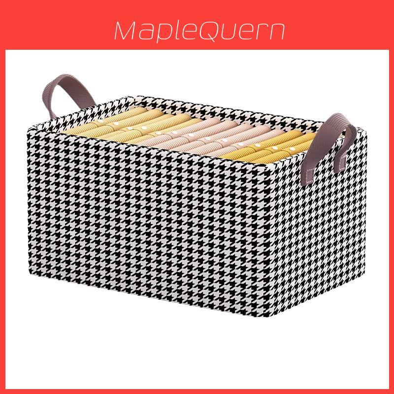 Modern Grid Fabric Drawer Organizer With Foldable Design For Closet And Bedroom Storage