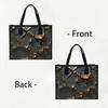 Stylish Crack Gold Pattern Tote Bag Large Capacity Portable Casual Daily Shoulder Handbag for Women Shopping Travel Commute
