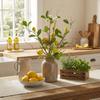 Green Leaves Lemon Fruit Branch with Flower Simulated Fruit Tree  Living Room Porch