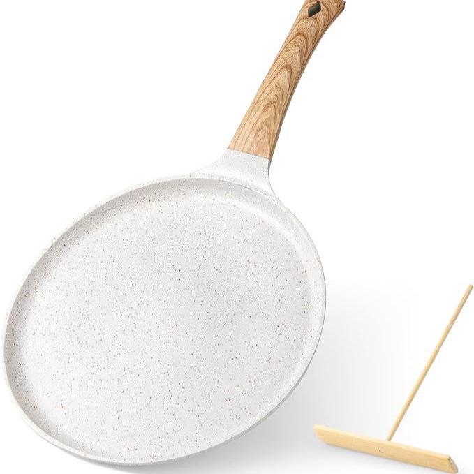 Non-stick Universal Frying Pan for Pizza, Pancakes, Dumplings - Compatible with Gas and Induction Cooktops