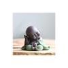 Kingzhuo Ceramic Little Cute Buddha Statue Monk Figurine Creative Baby Crafts Dolls Ornaments Gift Classic Delicate Cera
