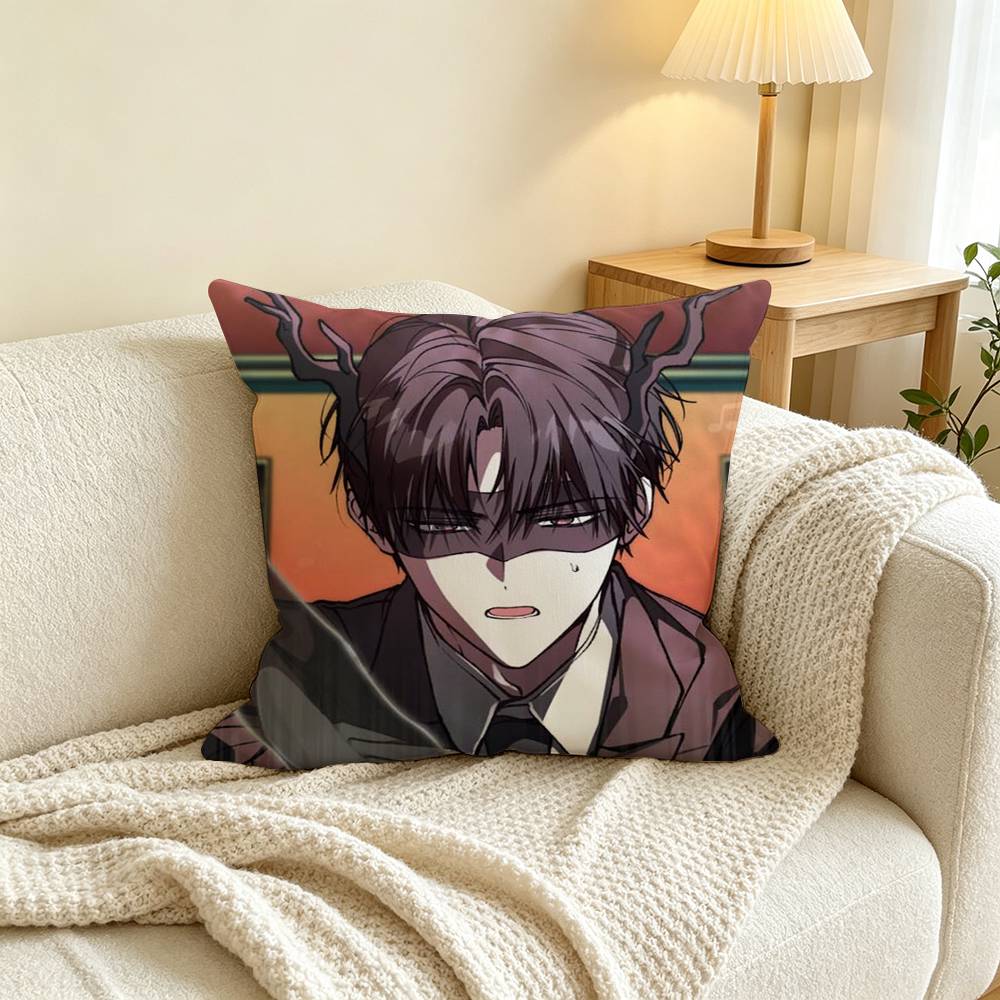 Novel GSGW K-Kim S-Soleum Square Double-Sided printed Pillow Case Bedroom Bedside Pillow Sofa Cushion Cover