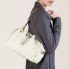 Genuine Leather Quilted Underarm Chain Bag Versatile Large Capacity Caviar Pattern Single Shoulder Bucket Bag Drawstring Bag