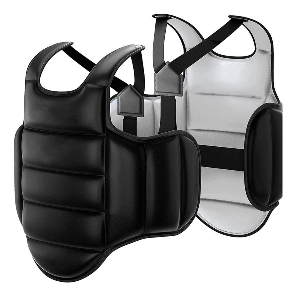 Thickened Adult Karate Chest Protector Children's Taekwondo Boxing Training Soft Elastic Protector Double-sided Wear