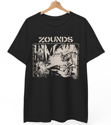 Zounds T-Shirt Anarcho-Punk: Crass, Conflict, Omega Tribe T-shirt Vintage da Band S-5XL