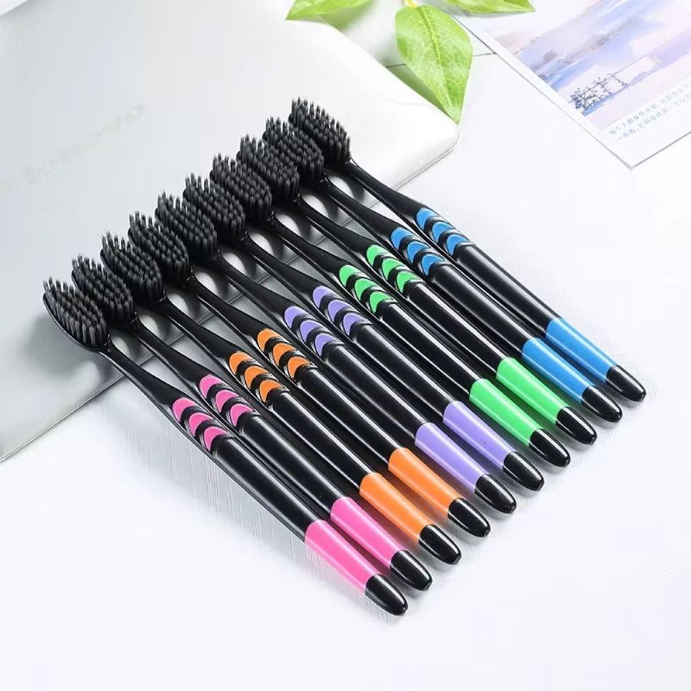 10PCS Ultra-Fine Bristles Family Pack Toothbrush Antibacterial Soft Bristle Toothbrushes Gum Care