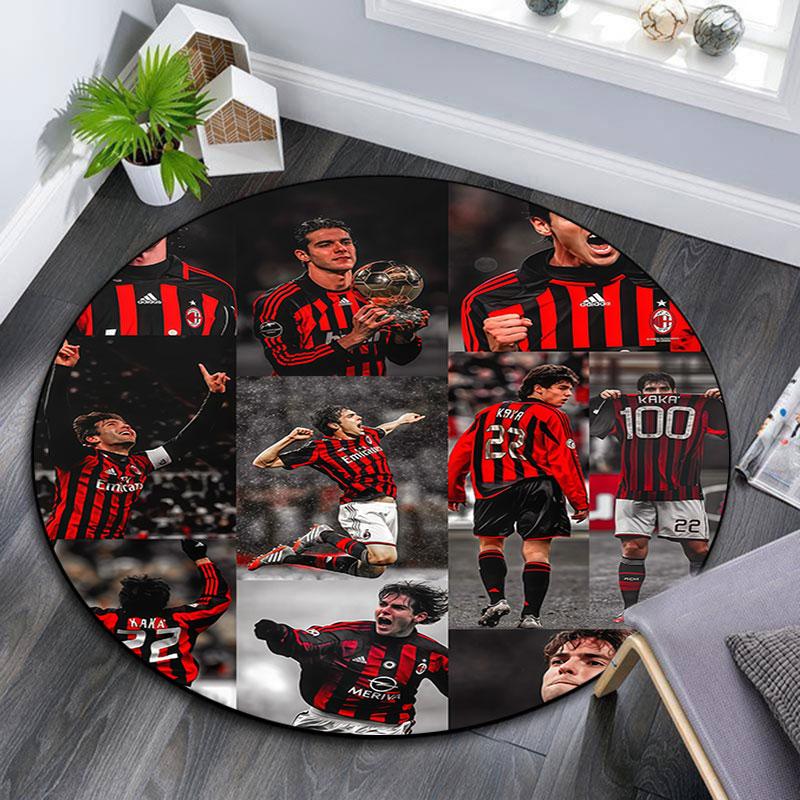 Kaká Printed Round Rug, Non Slip Washable Circular Carpet For Living Room Bedroom Playroom, Sports Fan Decor, Holiday Birthday Gift 80cmx80cm
