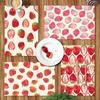 Tapis de table Kawaii Fruits Fraise Alimentation Tapis de table Pain Légumes Décoration de cuisine Coton Lin Tapis de table à manger Tapis pour tasse à café