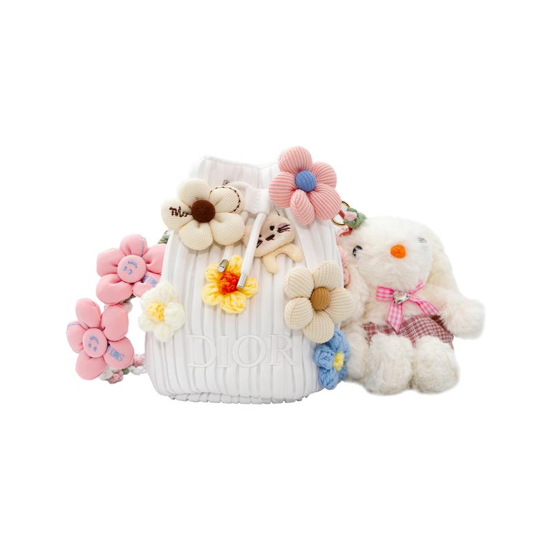 

DIOR Bag [Customized Cosmetic Bag] Qiaohua Sunset Versatile Gift Dopamine Cute Sweet Rabbit Portable Elegant Lightweight Polyester Fiber Commuting белый