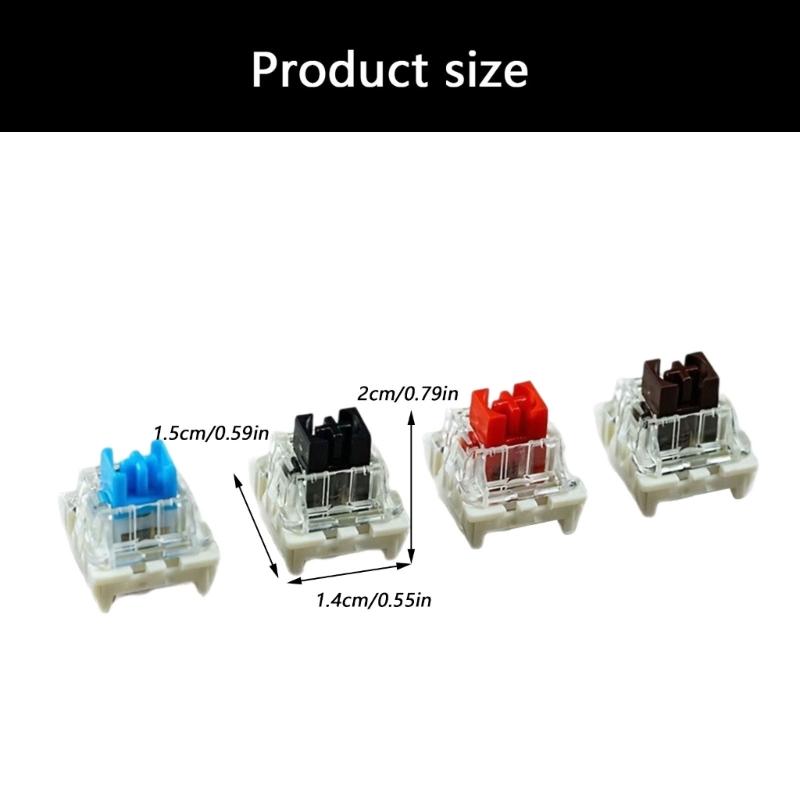 Metal Plastic Composite Linear Switches For Mechanical Keyboards With Hot Swap Function Black Red Brown Blue Option