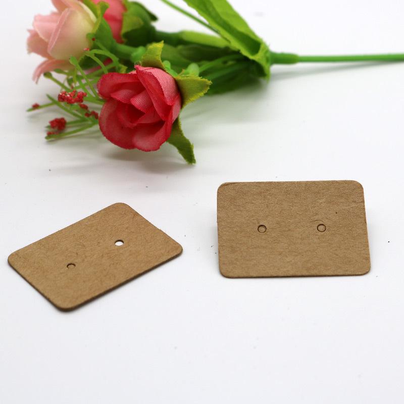 

100pcs 50pcs Earring Cards Packaging 2.5x3.5cm Ear Studs Display Card Cardboard Blank Kraft Paper Price Tag for DIY Jewelry 2.5x3.5cm 50pcs