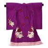 Japanese Pattern Interior Mini Kimono Decoration Embroidery Ornamental Miniature Entrance Shelf Tokonoma Unisex Cherry Blossom Purple [Nagomiya]