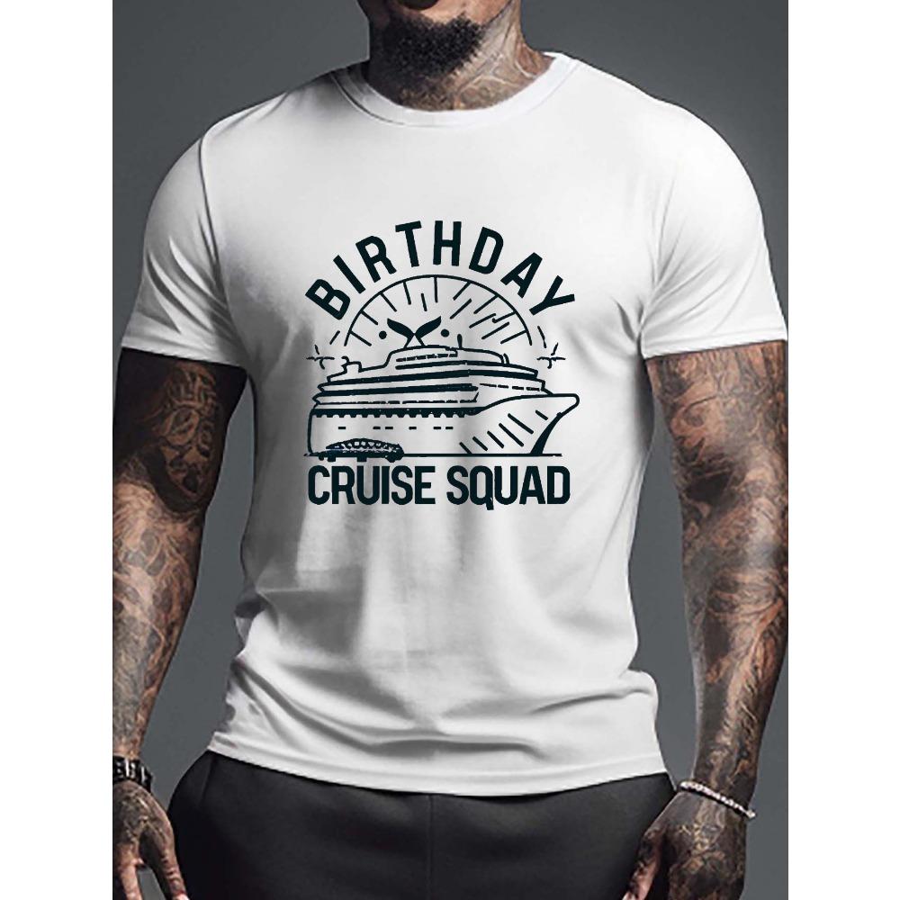

Breathable Comfortable Short Sleeve Crew Neck T-Shirt Casual Streetwear with Design Perfect for Birthdays S