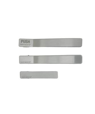 Sentiments No.290 [Silver] Hair Pin 3-Set Push Pin Clip