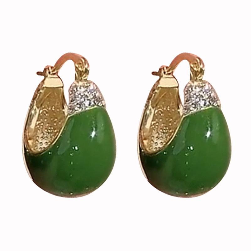Female Hong Kong Style Retro Niche Earrings 1 pair of earrings