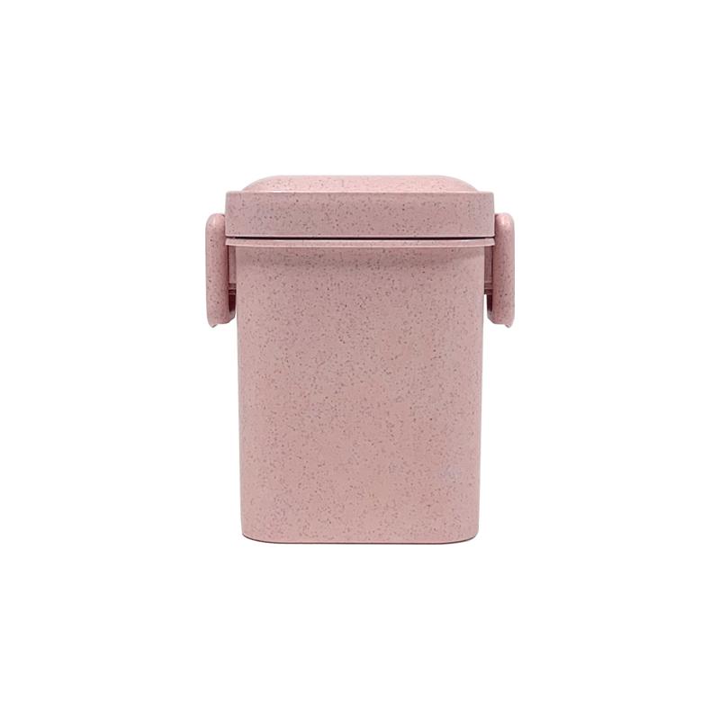 Eco-friendly Wheat Fiber Hot Soup Bowl with Cover Microwave Jar Plastic Soup Container Mug with Lid Packaging Box Soup Cups
