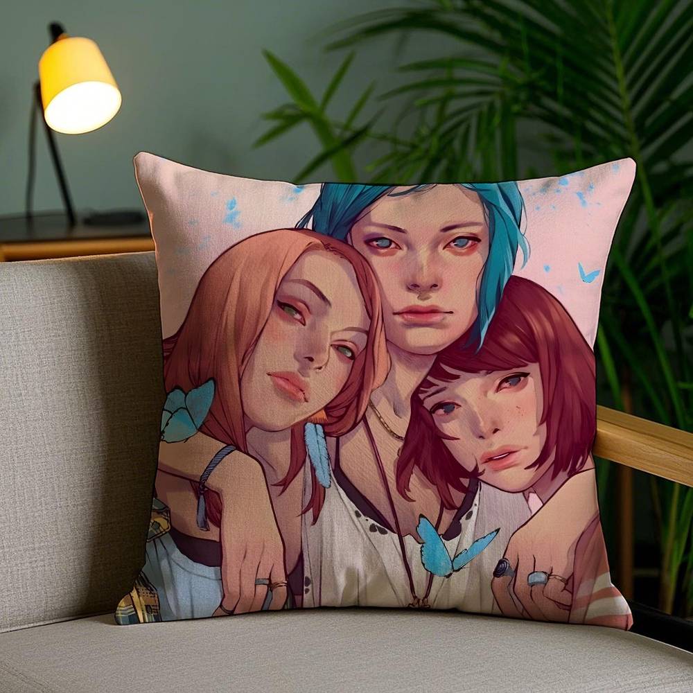 Game Life Is Strange-S Pillow Case Anti-dustmite Pillowcase Invisible Zipper Silky Short Plush Sofa Cushion Cover
