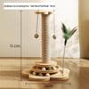 Sisal Rope Vertical Cat Scratcher: Wear-Resistant, Debris-Free Turntable & Teaser Toy for Kittens