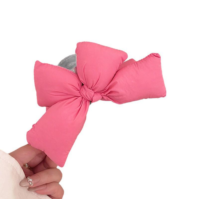 Korean Style 3D Bow Shark Clip for Women - 2025 High-End Full Head Hairpin