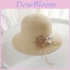 Sombrero de Paja de Verano para Mujer Sombrero de Sol Floral Plegable Informal Sombrero de Playa Estilo Coreano Sombrero de Ala Ancha Moderno