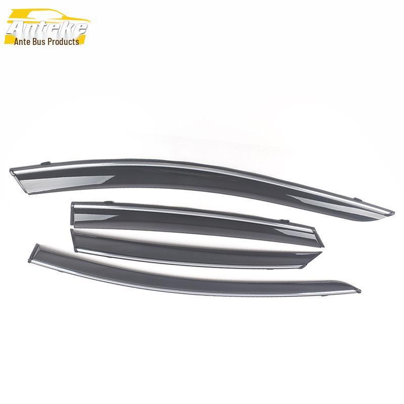 Compatible with 20 Models: Han Rain Deflector with Bright Plastic Strip & Sun Visor Trim Decorative Car Accessories.