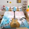3D Musical Instrument Bedding Down Quilt Pillowcase 2 or 3 Cello or Guitar Printed Microfiber Fabric Single Bed Double Bed Super Soft Bedding