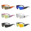 Y2K Futuristic Wrap Sunglasses, UV400 Protection Punk Style Shades, Unisex Rimless Sporty Eyewear for Outdoor, Streetwear and Raves