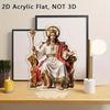 2D Flat Acrylic Jesus Religious Decoration, Indoor and Outdoor Decoration - No Battery/electricity Required, Free Day Decoration, Shop Decoration, Dui