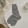 Japanese Ballet Style Women's Mid-Calf and Over-the-Knee Mesh Socks – Spring and Summer Breathable Sweet Scrunch Design.
