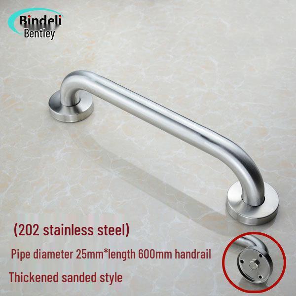 Stainless Steel 304 Non-Slip Bathroom Safety Handrail for Bathtub, Toilet, and Staircase