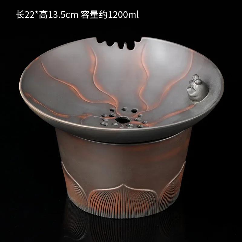 Jianshui Purple Pottery Multi-Functional Exhausted Tea Jar Filter Barrel with Lid Tea Basin TeaCup Tea Wash