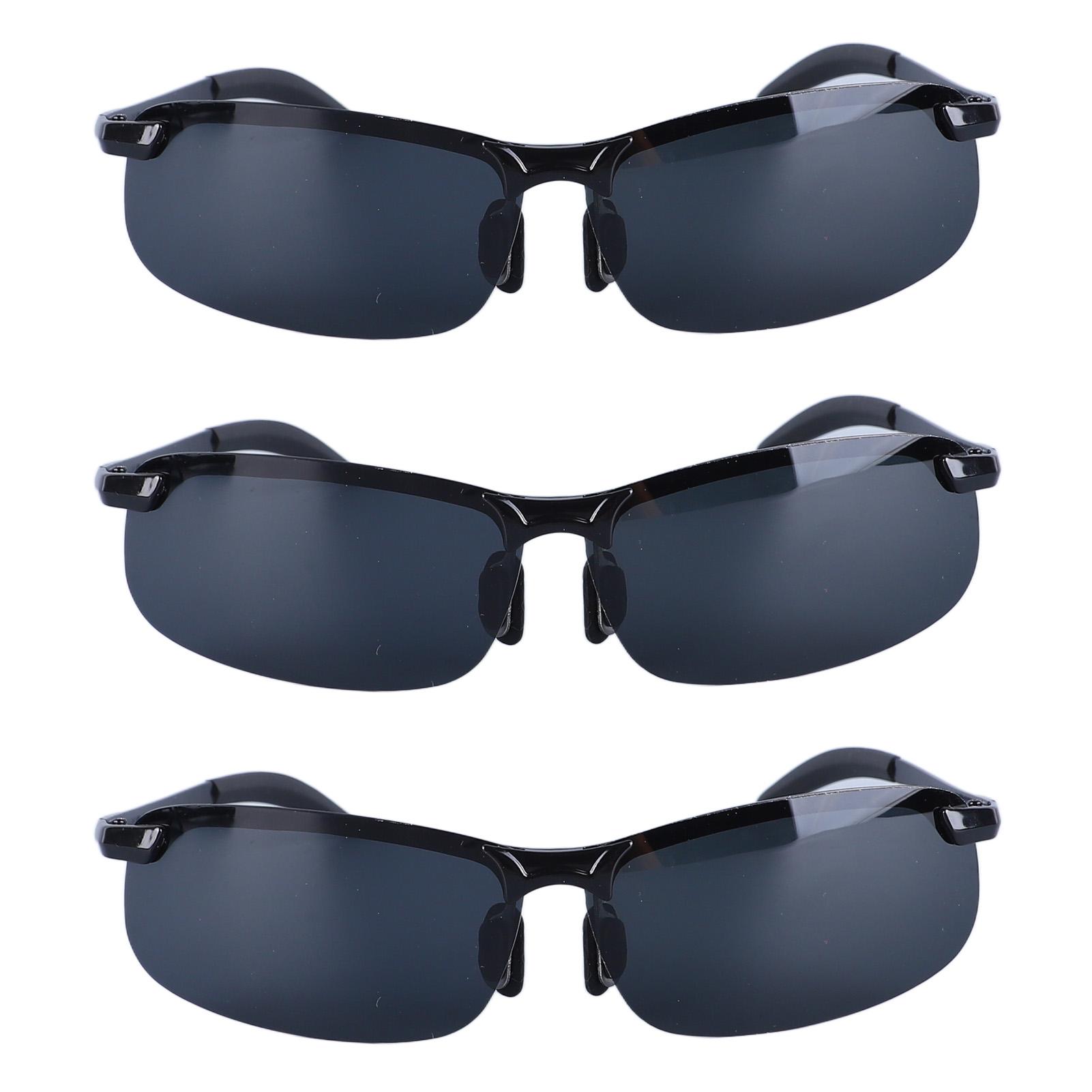 

3 шт. поляризованные солнцезащитные очки, меняющие цвет, серые поляризованные спортивные солнцезащитные очки для мужчин, бейсбол, велоспорт