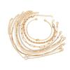 Stylish and Creative Knotted Rhinestone Chain Bracelet 9-Piece Set A Minimalist Versatile Bracelet Set