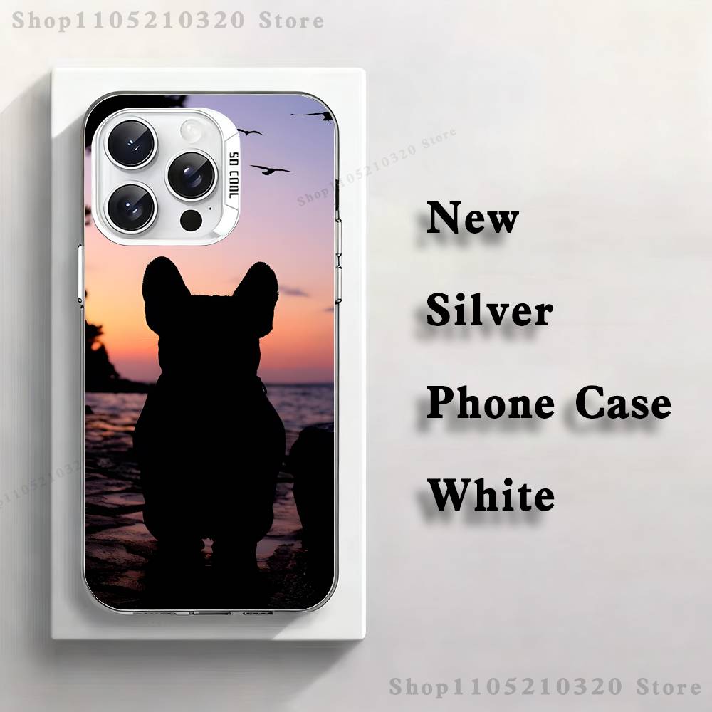 

French Bulldog Dog Pet Phone Case For iPhone 17,16,15,14,13,12,11,Pro,XS,Max,Plus,Mini,SE4,E white Matte Shockproof Cover iPhone16pro