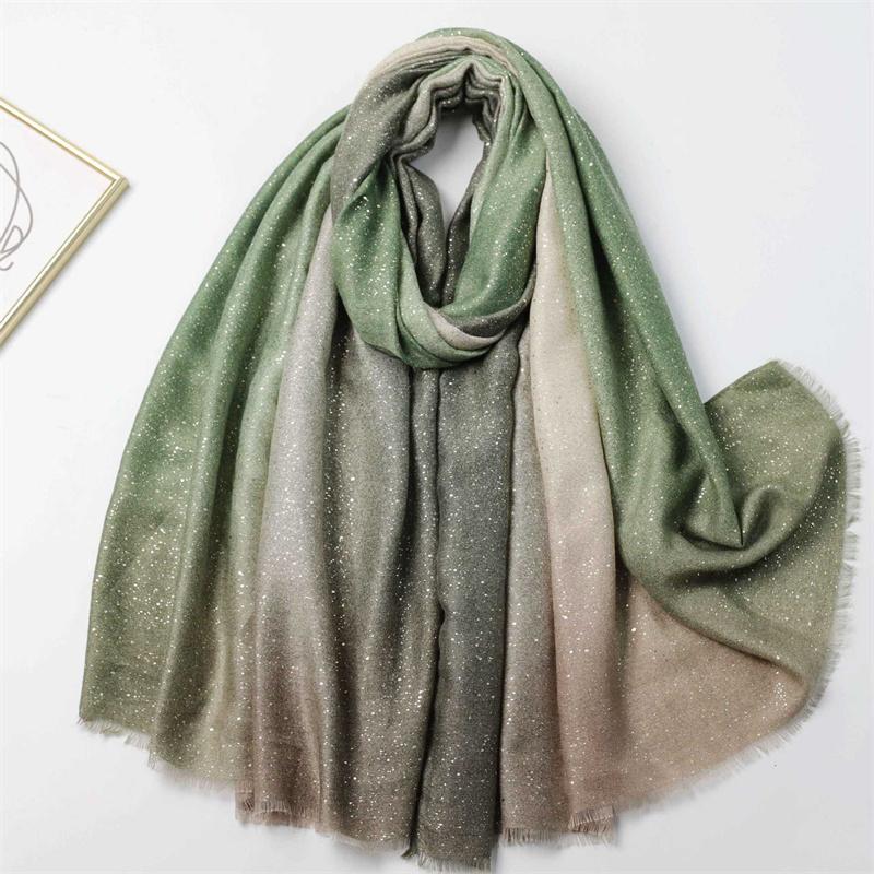 Winter Lurex Glitter Abstract Drawing Fringe Viscose Shawl Scarf High Quality Wrap Pashmina Stole Bufandas Muslim Hijab 180*90Cm