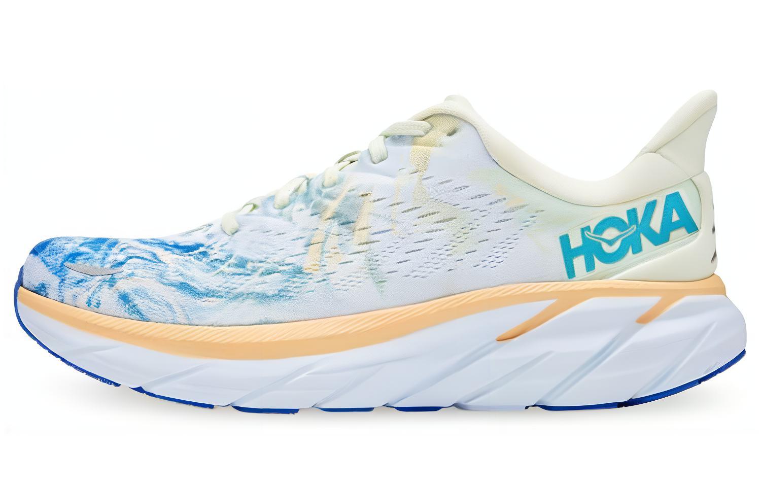 HOKA ONE ONE Clifton 8 Wide Белый Синий Женская 1121375-TGT 38.5