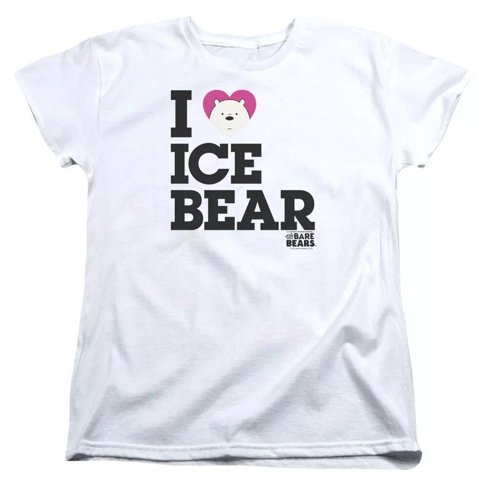 We Bare Bears  I Heart Ice Bear  Women s T-Shirt L