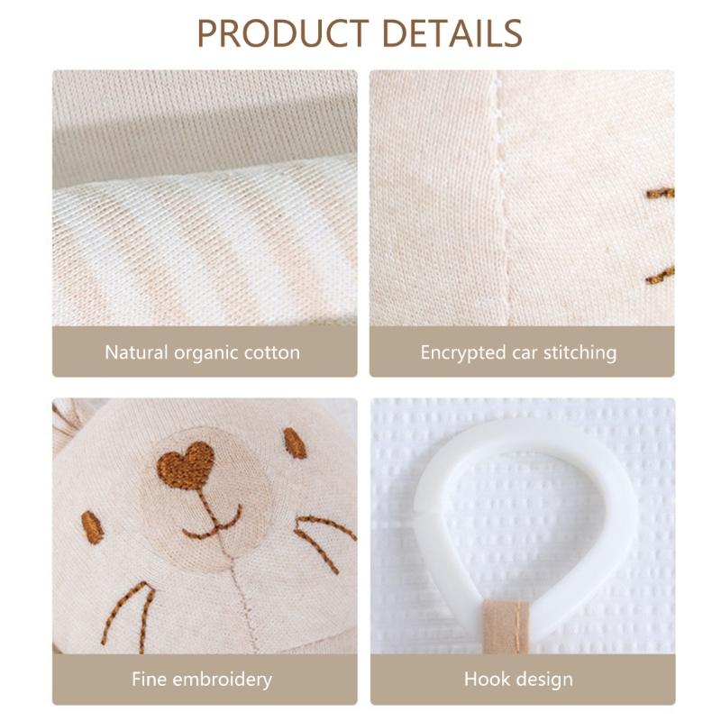 Plush Infant Car Seat Toy With Music Sounds Crib Mobile Hanging Toy For Soothing Baby Travel Bed Bell Cartoon Hanger