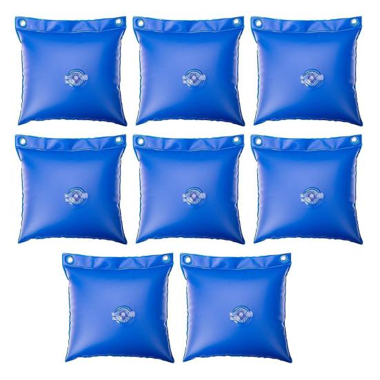 Pool Cover Hanging Bag Leakproof Square Swimming Pool Cover Weights Thick PVC Water Bags for Above Ground Pool Cover Antifreeze Winter Tarp Weights